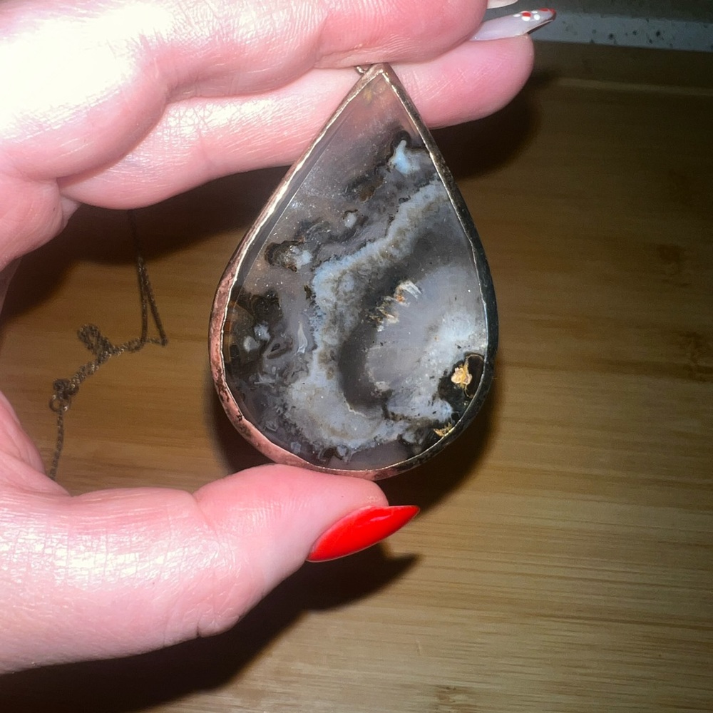 Geode slice (agate) Pendant Necklace